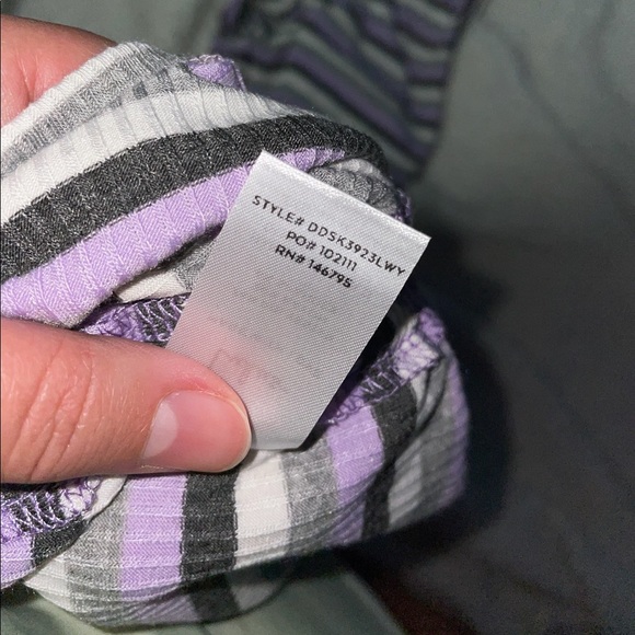 NWT Lulus Sophisticated Pick Grey Striped Drawstring Ruched Mini Dress Size S - Picture 8 of 8